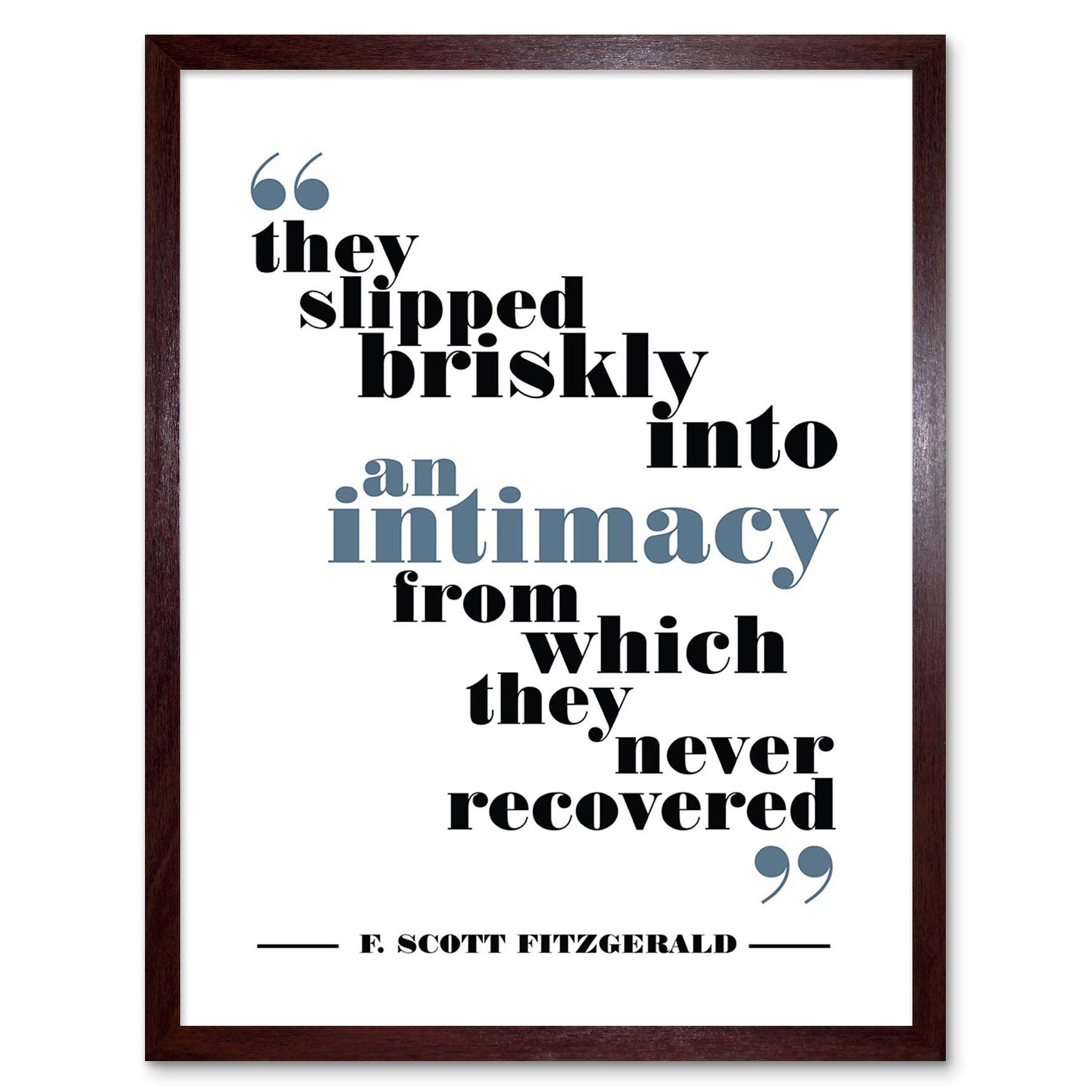 Wee Blue Coo Fitzgerald Intimacy Never Recovered Art Print Framed Poster Wall Decor 12x16 inch