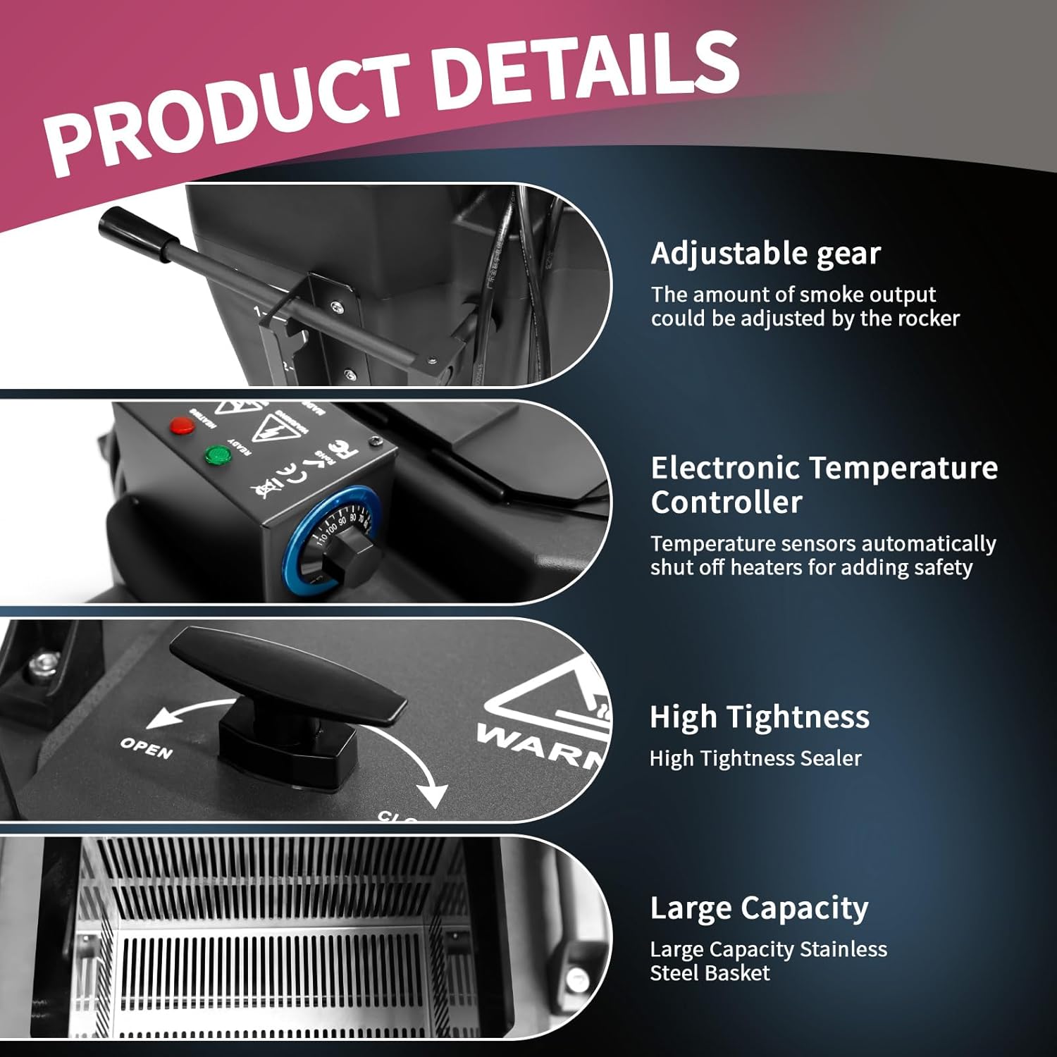 Vohala Dry Ice Fog Machine, 6000W Low Lying Fog Machine, Dry Ice Machine with Tube Nozzle High Density Fog Smoke for Wedding Party Events Stage Concert Club Performance DJ