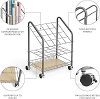 Vista 2 de Pemberly Row Archivador tubular de alambre de acero - 20 compartimentos