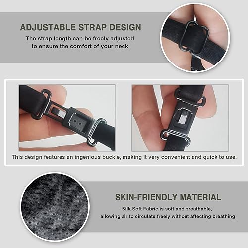 Miniatura 3 de Suministros de traqueotomía-Cubiertas de estoma para laringectomía correas ajustables cubren el cuello kits de cuidado de la tráquea con protectores