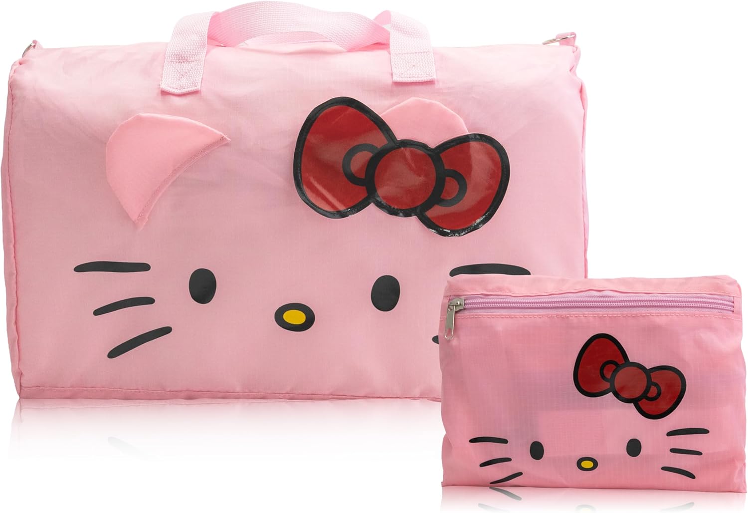 Sanrio Hello Kitty Duffle Bag | Lightweight Foldable Travel Duffel with Shoulder Strap & Luggage Sleeve | Large Packable Hello Kitty Bag for Girls, Teens, or Women | 18" x 12" | Ages 3+ - Image 4