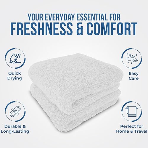 Miniatura 122 de DAN RIVER Juego de 4 toallas de baño, 27 x 54 pulgadas, 100% algodón, más grandes y ligeras, de secado rápido, súper suaves y absorbentes, toallas