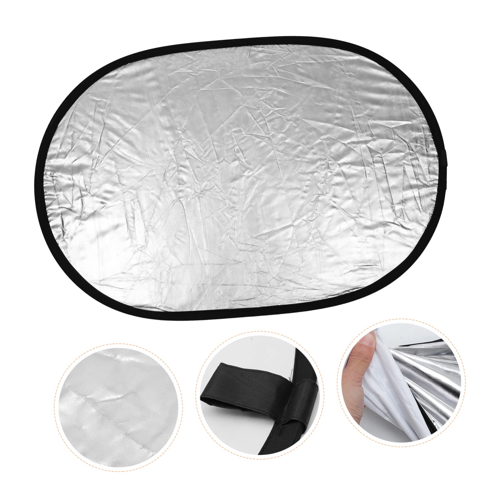 Artibetter Collapsible Oval Light Reflector Dual Sided and Photography Diffuser Panel for Studio and Outdoor Lighting Portable Reflector for Photography