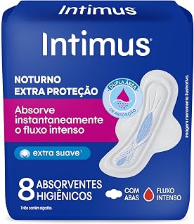 Absorvente Intimus® Noturno Suave C/Abas - 8 UN
