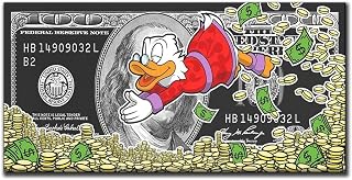 Alec Monopolys McDuck 100 Dollar Bill Money Poster Decorative Painting Canvas Wall Art Living Room Posters Bedroom Painting 08x16inch(20x40cm)