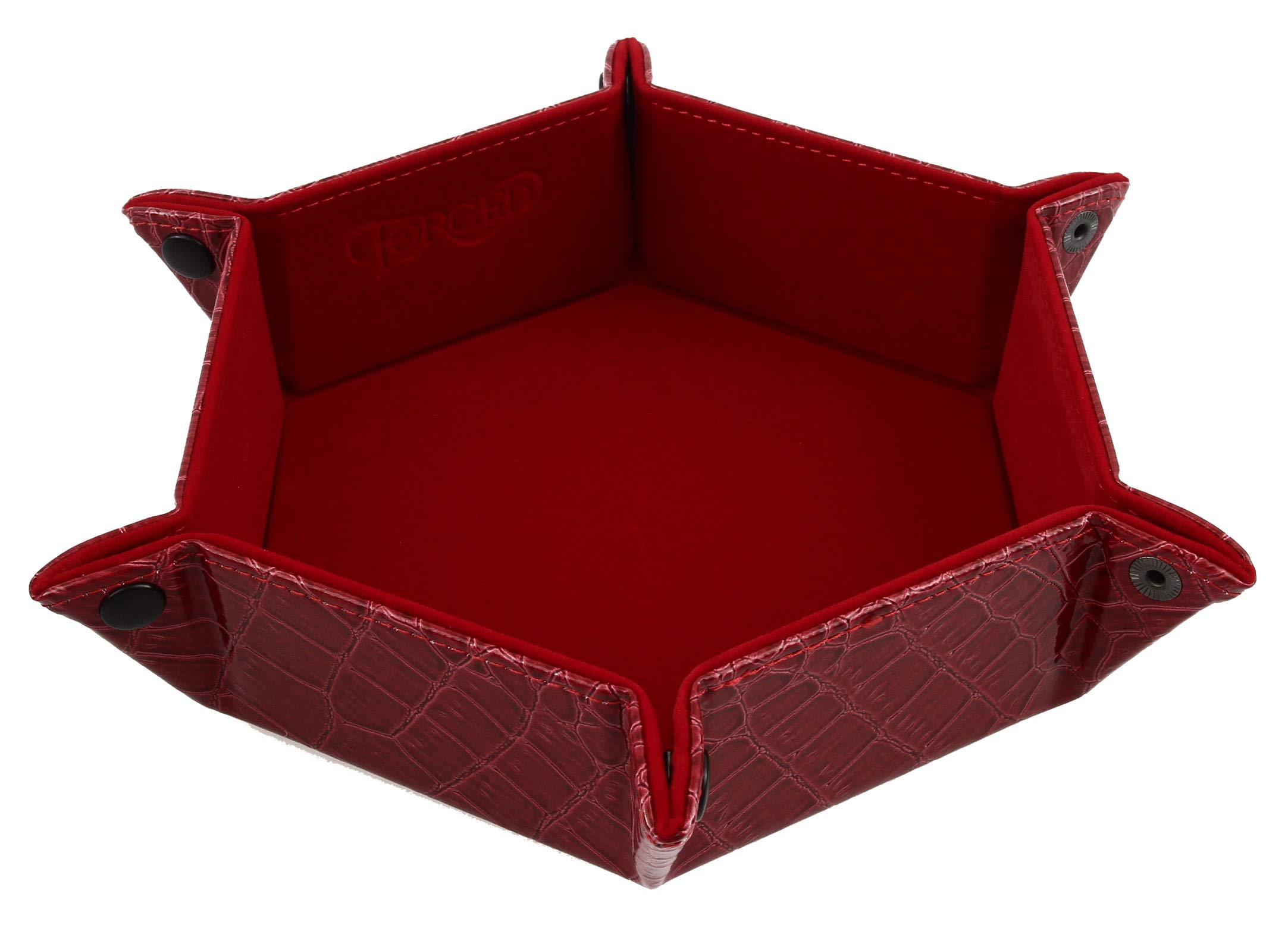 Forged Dice Co. Dice Tray Portable Folding Dice Rolling Tray for use as DND Dice Tray D&D Dice Tray or Dice Game 6.5 Inch Quiets Rolling Metal Dice - Stronger Snaps Hold Tighter Than Other Dice Trays