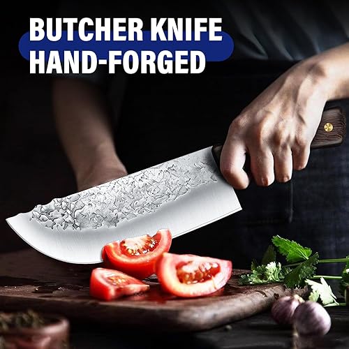 Miniatura 2 de DRAGON RIOT Juego de cuchillos de carnicero para cortar carne, 4 cuchillos de chef forjados japoneses para hombres y mujeres, regalo para hombres