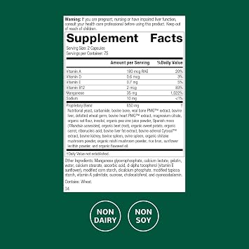 Standard Process Ligaplex II - Joint & Bone Support - Manganese Supplement with Vitamin B12, A & D - Skeletal System & Joint Support Supplement - 150 Capsules