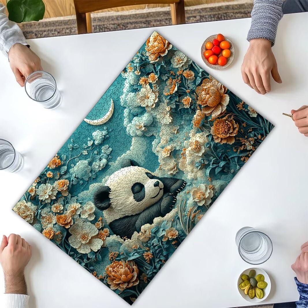 Puzzle 5000 Piezas, Puzzle Panda de Madera para Adultos, Regalos -2378