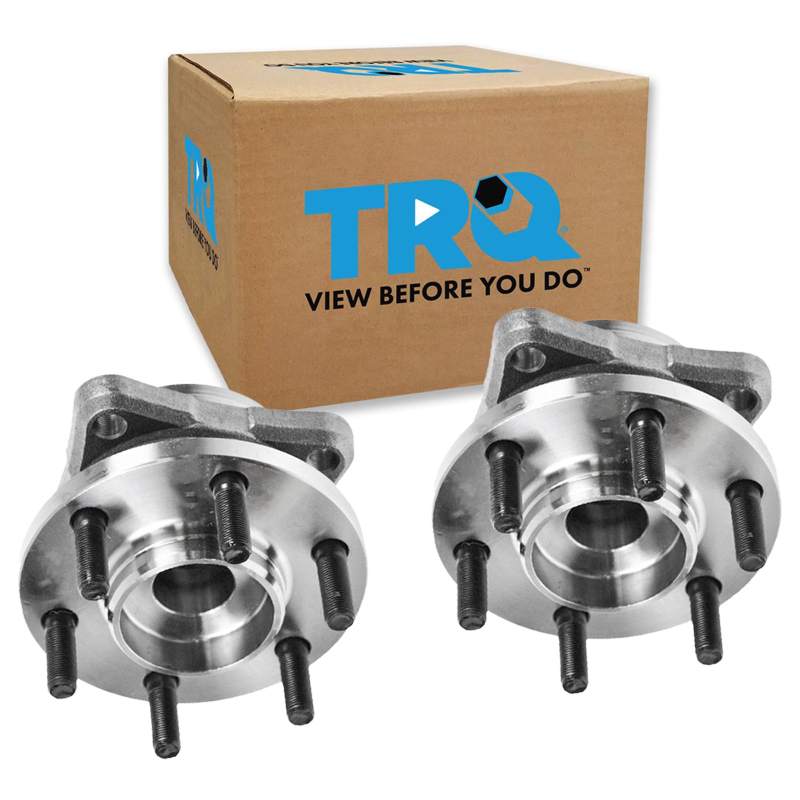 TRQ 2 Piece Front Wheel Bearing &amp; Hub Assembly Set