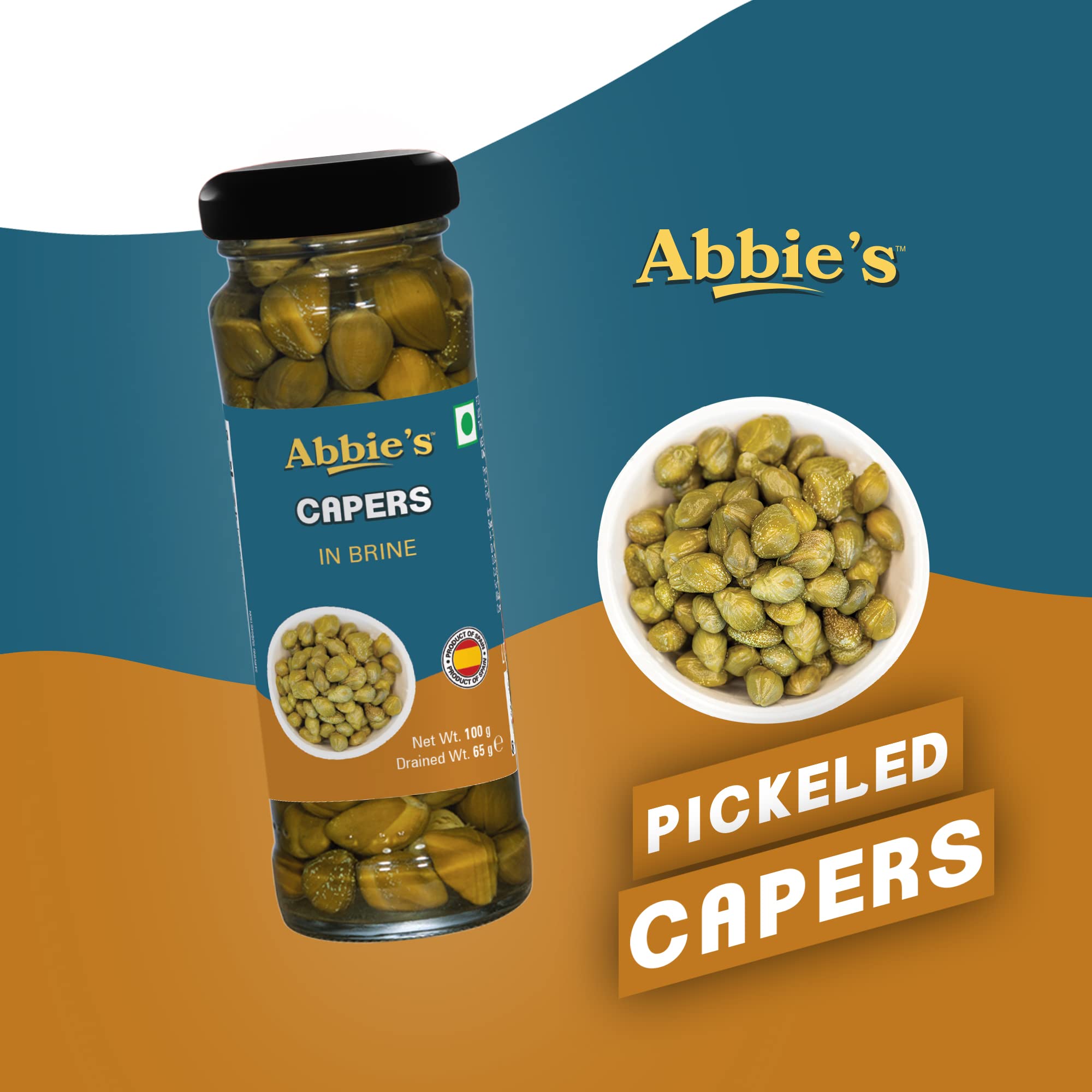 Abbie's Capers in Brine 200 g (100 g X 2 units), Product of Spain 1