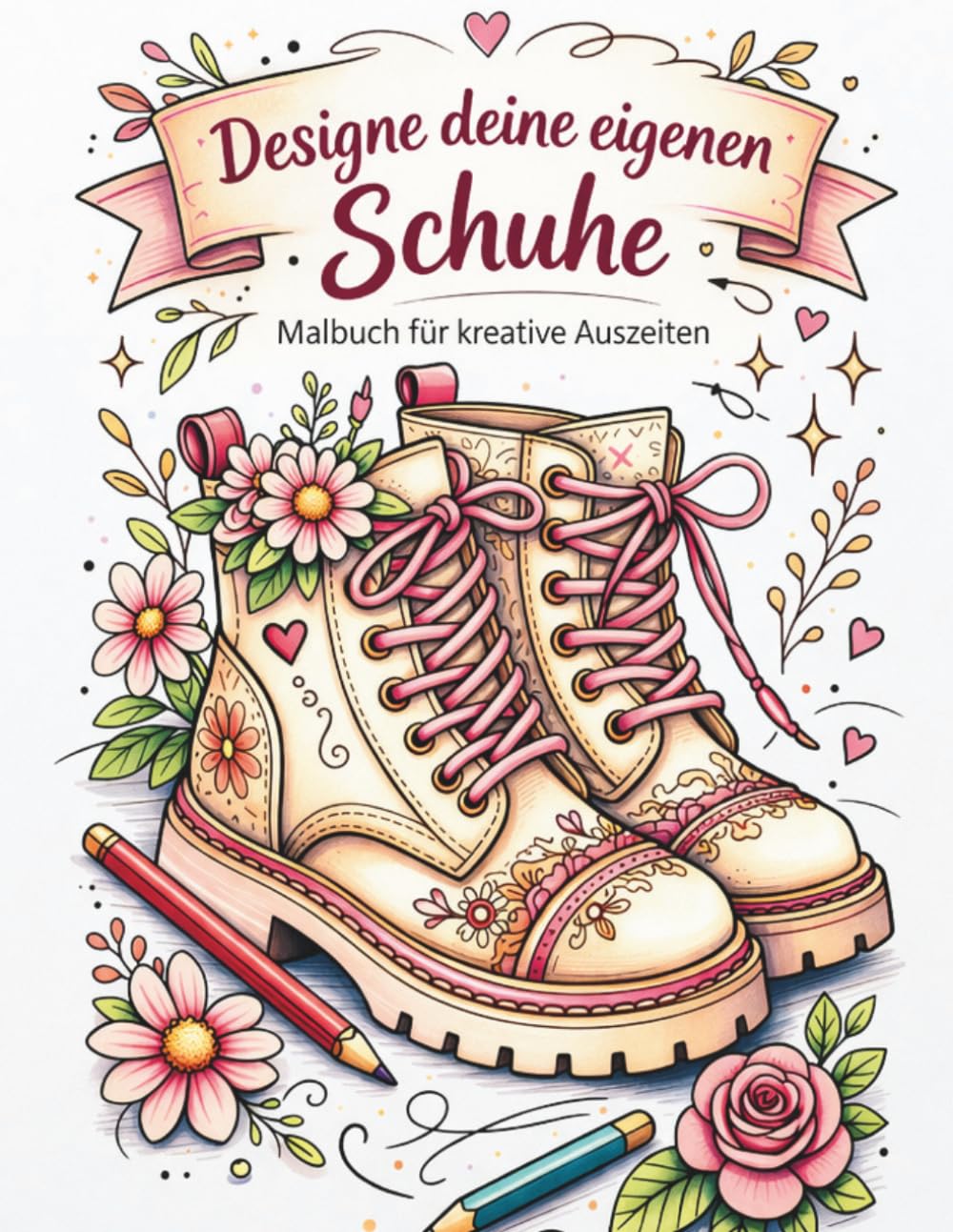 Designe deine eigenen Schuhe: Malbuch für kreative Auszeit