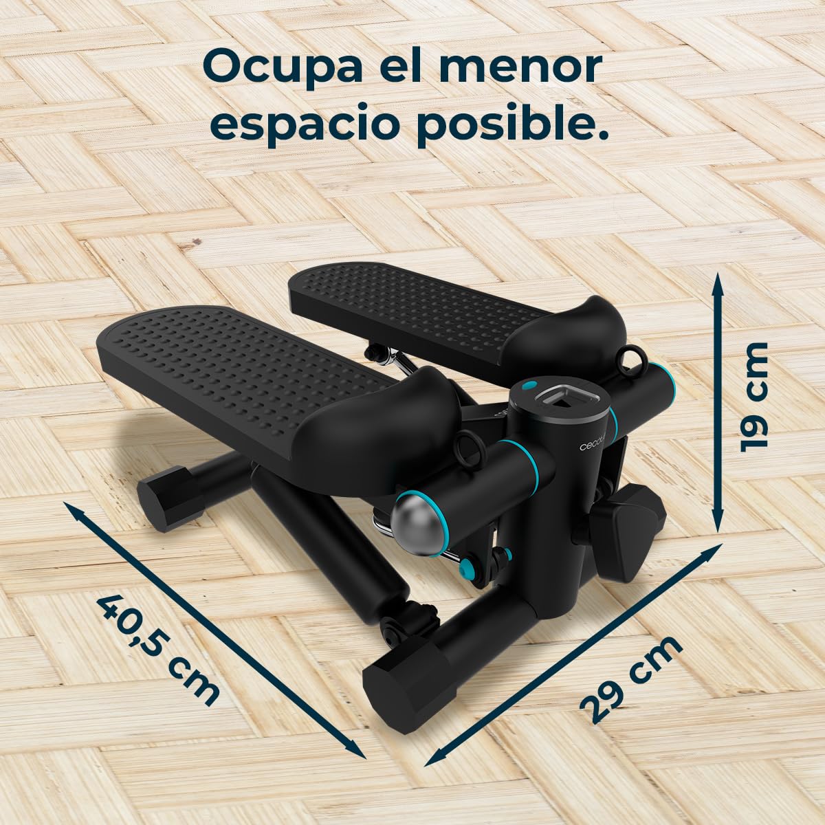 Cecotec Step Fitness Drumfit StepTrain 1000 Band. Stepper Fitness Casa con Pantalla LCD, 4 Niveles de Dificultad, Antideslizante y Resistente, Diseño Compacto, Límite de Peso 100 kg