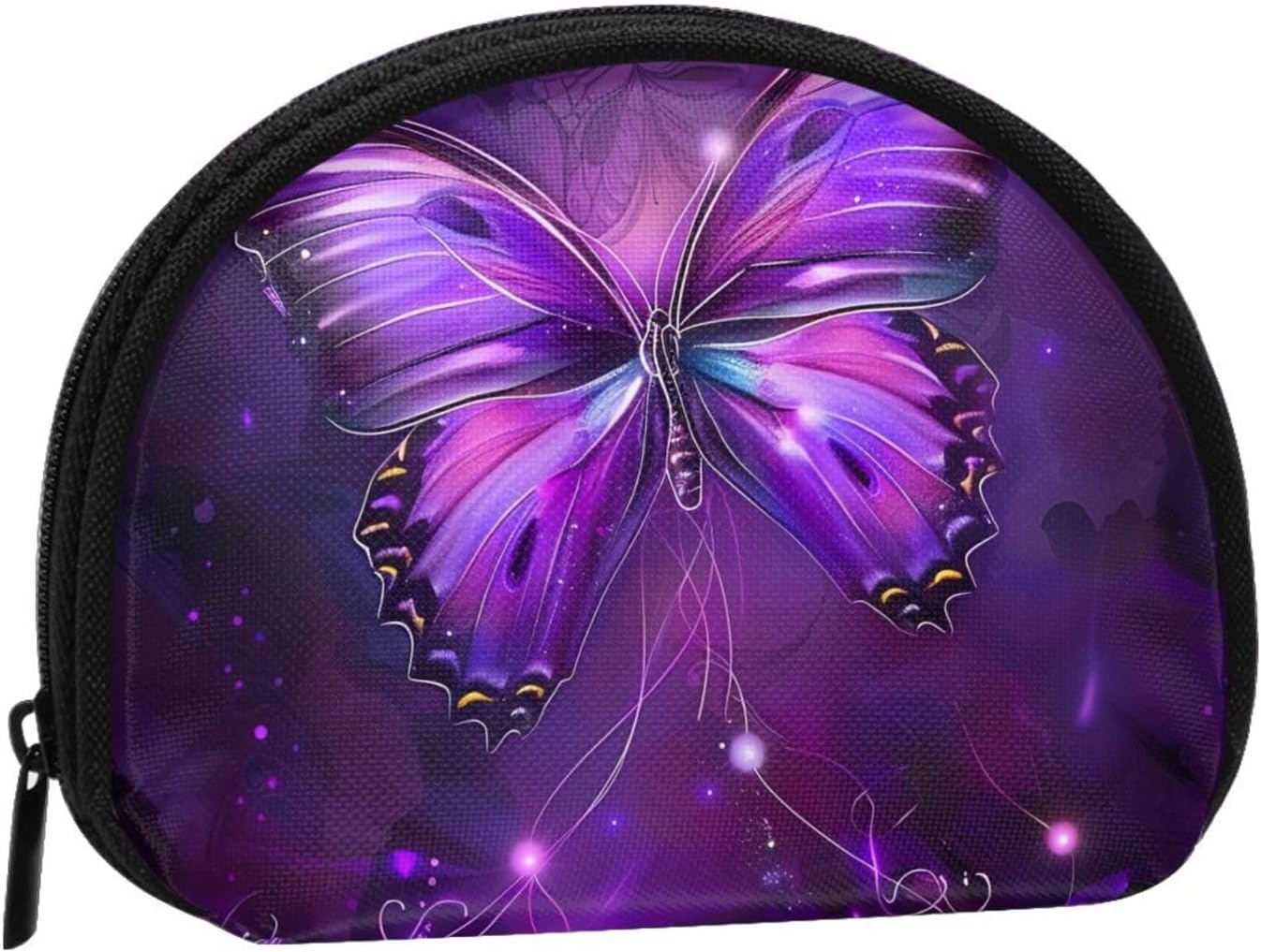 Butterfly Printed Coin Purse for Women Cute Small Change Wallet Mini Coin Purses Pouch with Zipper