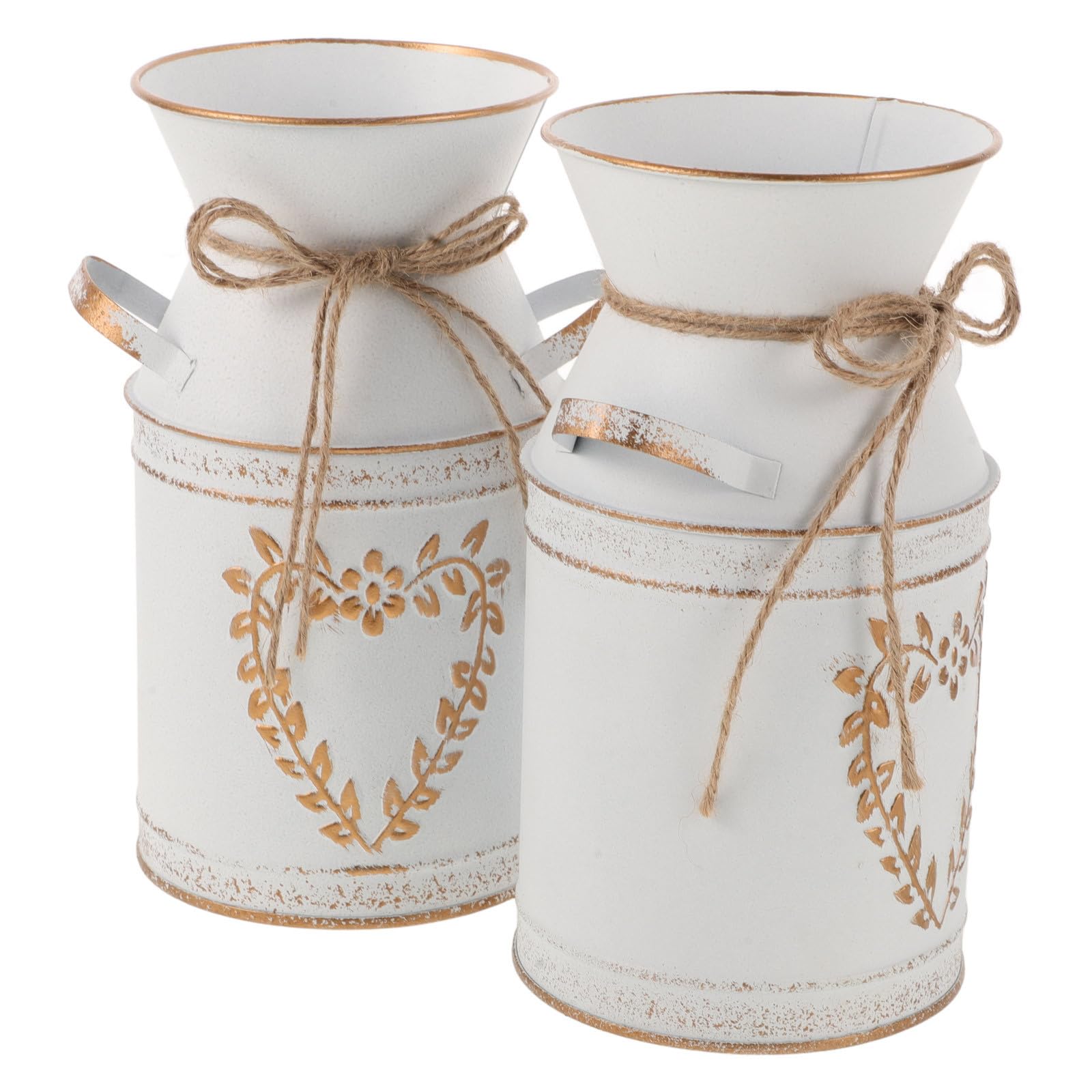Vases rustiques pour fleurs en métal galvanisé déco table et jardin