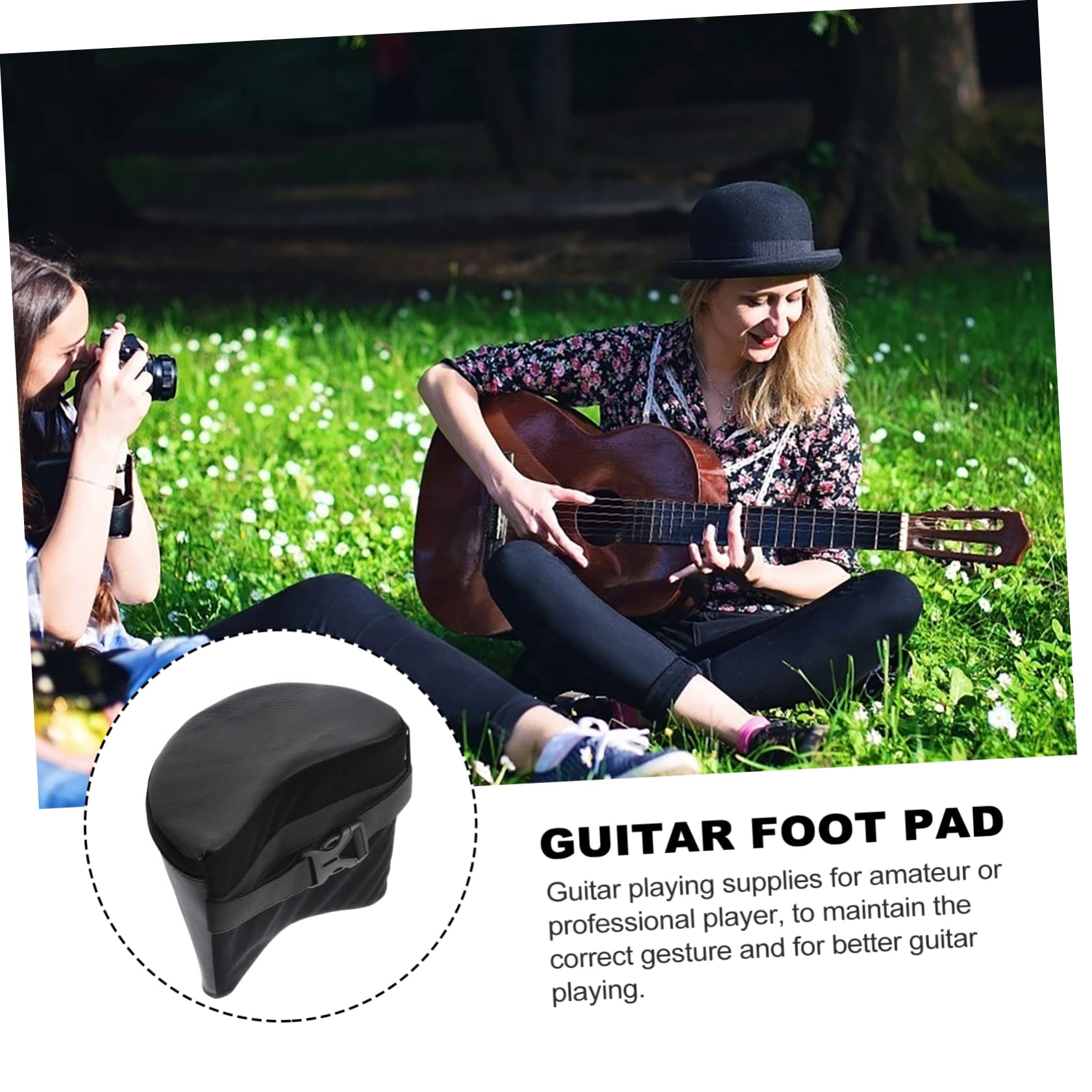 Gitarrenfußstütze Schwarz für Klassische Gitarre Rutschfest