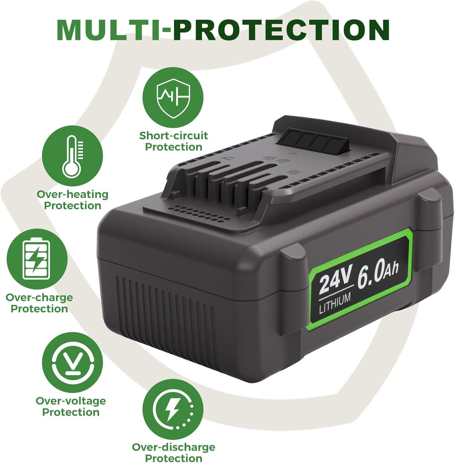 24V Battery for Flex Tools: 6Ah 24 Volt Lithium Battery Replacement for Flex Power Tool Lithium-ion FX0111 FX0121 FX0221 FX0311 FX0331 FX0341