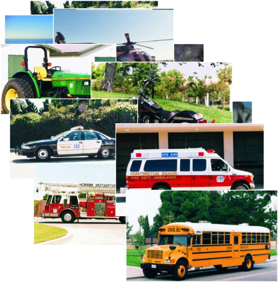 Stages Learning Materials Toddler Education Vehicles Posters for Class Real Photo Decor for Preschool Bulletin Boards & Circle Time 14 Large Picture Cards