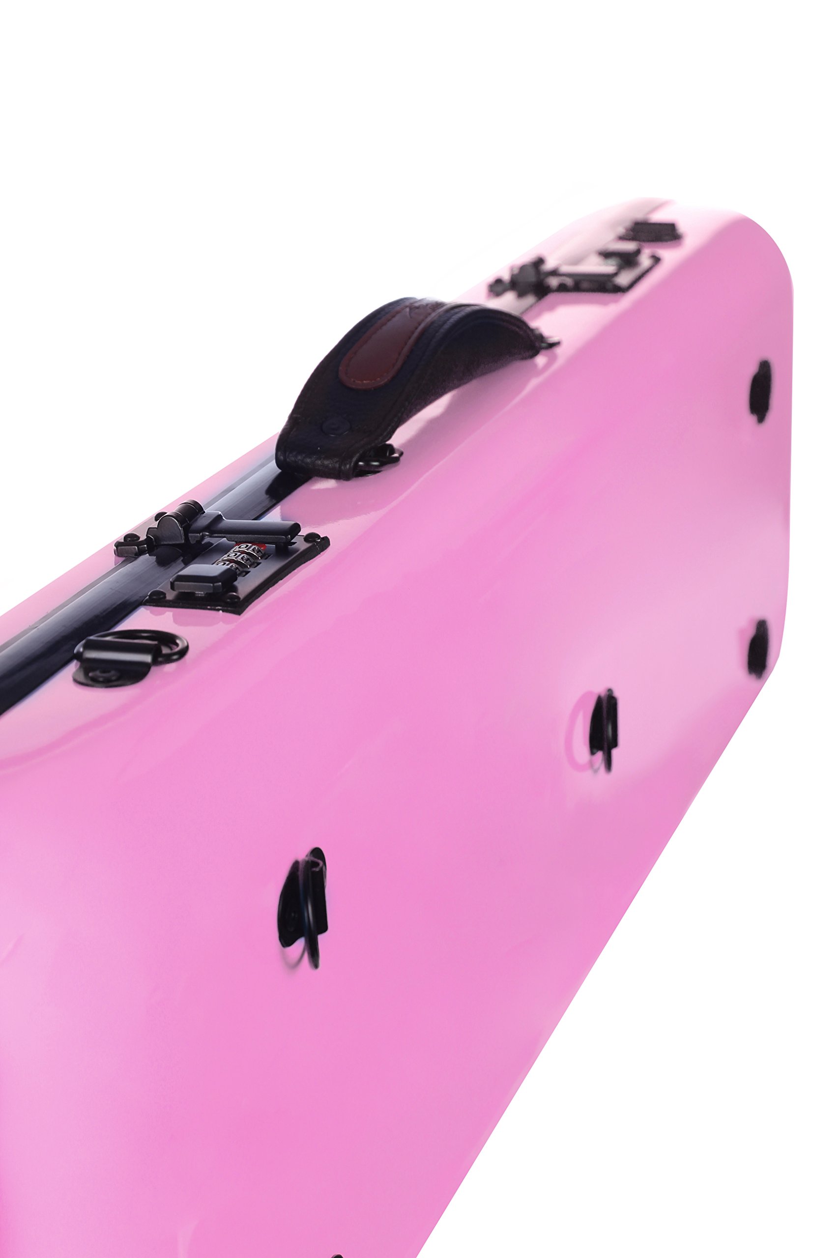 Geigenkoffer Fiberglass Safe Oblong 4/4 rosa M-Case + Musiktasche