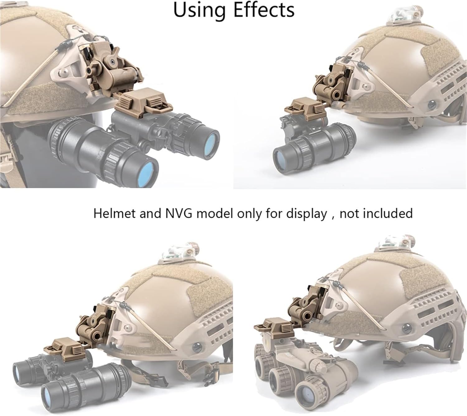 Tactical Airsoft Protective Helmet Set with Battery Pouch Signal Light Earphone Bracket Nnight Vision Model for Role-Playing