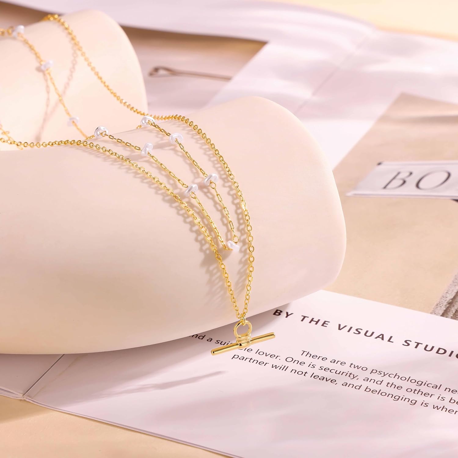 Lariat 14K gold Plated Necklace, Dainty 14K gold Plated Cross Long Chain Necklaces for Women Trendy Non Tarnish 14K gold Plated Cubic Zirconia Y Shaped Necklaces Waterproof for Women - Image 8