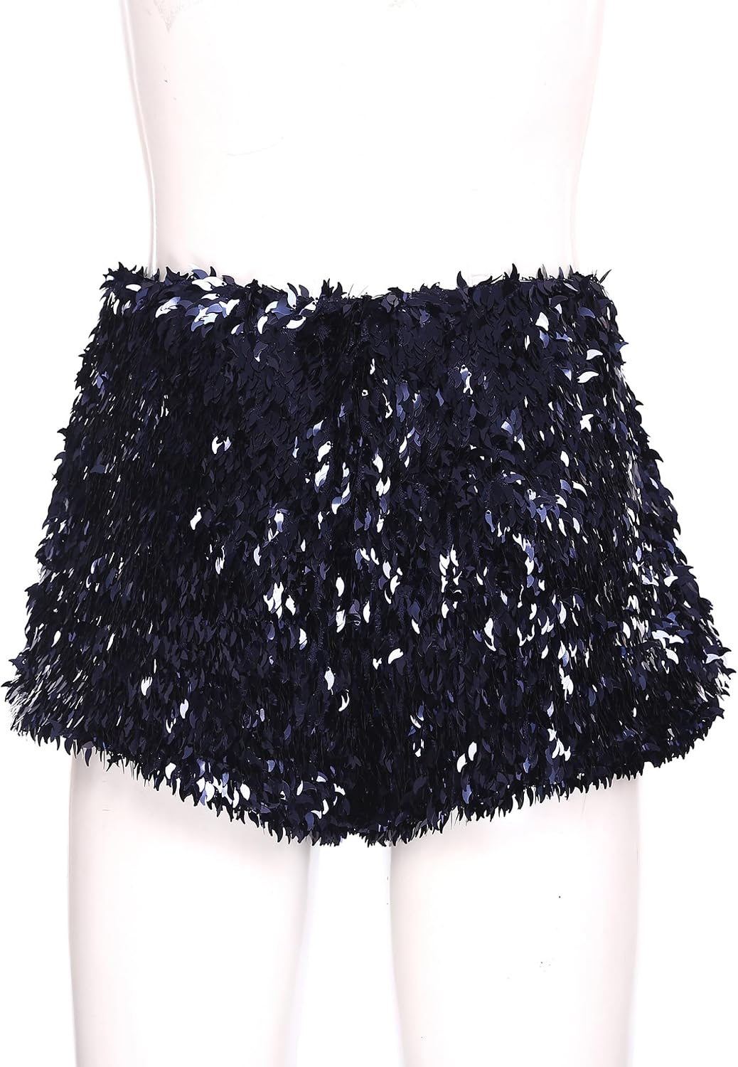 ACSUSS Womens Sequin Micro Shorts Low Rise Bodycon Sparkly Y2K Party Clubwear