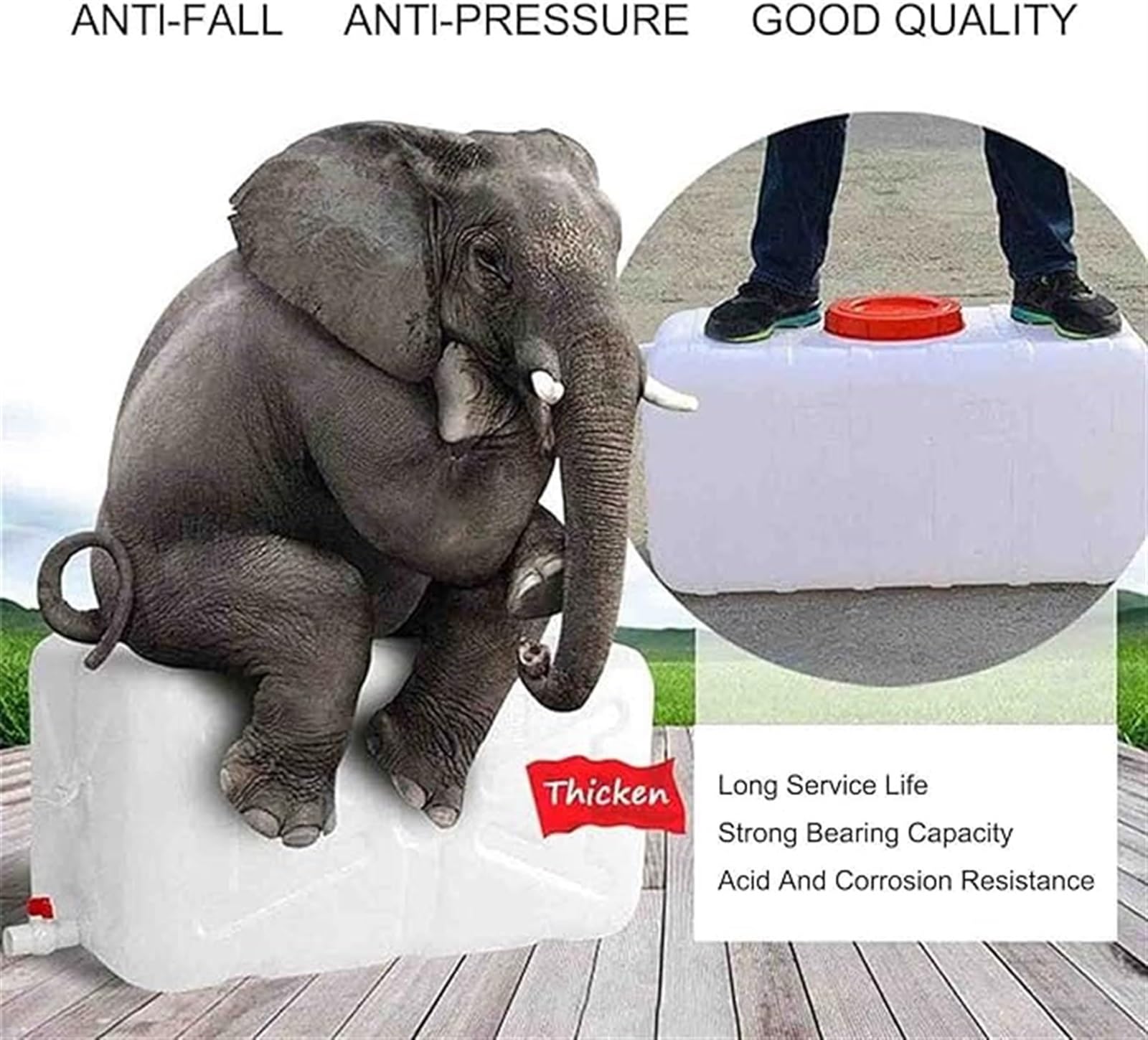 Contenitori d'acqua Secchio Acqua Domestico 50L/100L/150L/200L,Contenitore Acqua Campeggio Portatile con Rubinetto, Serbatoio Acqua Campeggio All'aperto, Secchio Rettangolare Adatto For Auto Vi