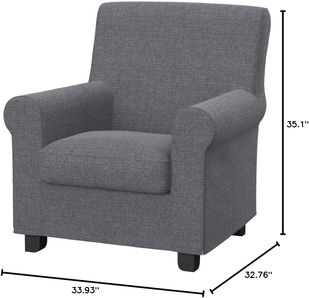 Soferia Replacement Compatible Cover for Gronlid Armchair, Fabric Naturel Grey