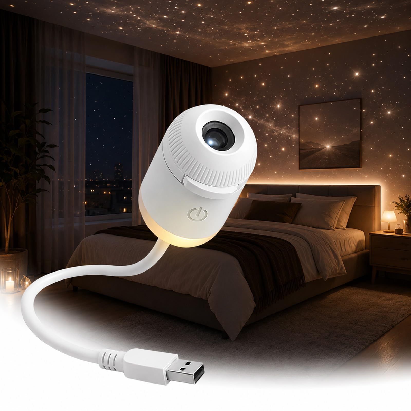 forbany Comauo Galaxy Projector, 12 Scene Rotating Night Light