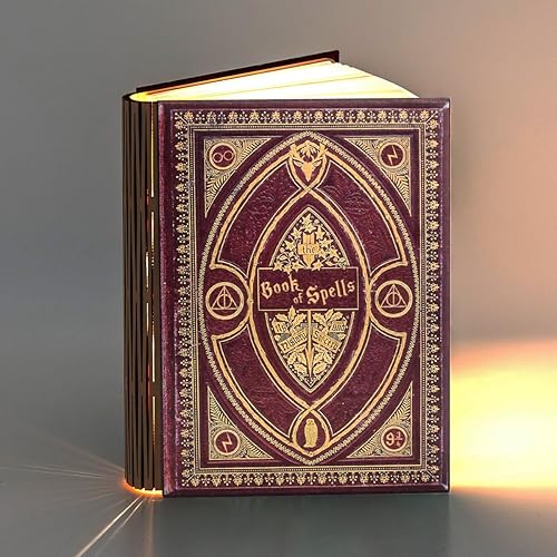 Miniatura 10 de Lámpara de lectura recargable de 360 grados con temática de cubierta de libro, luz nocturna, escritorio, luz de noche (colores de la casa de