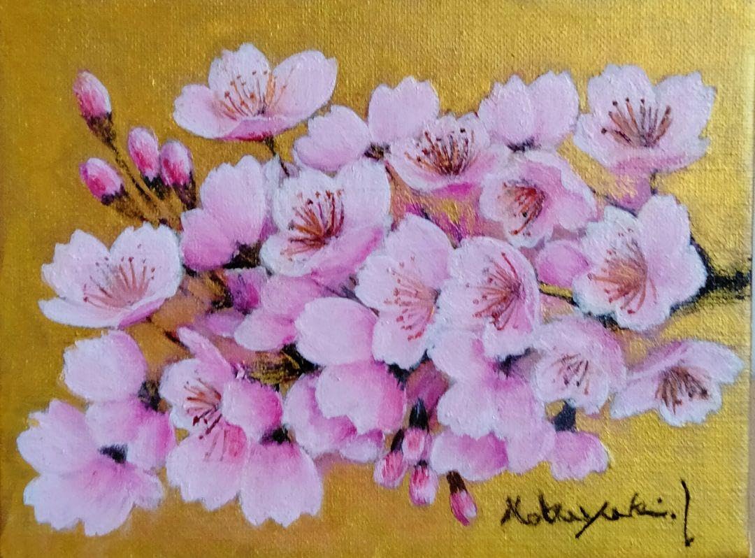 Amazon.co.jp: 油絵 サクラ F0 洋画家 池畠史幸 肉筆画 : おもちゃ  