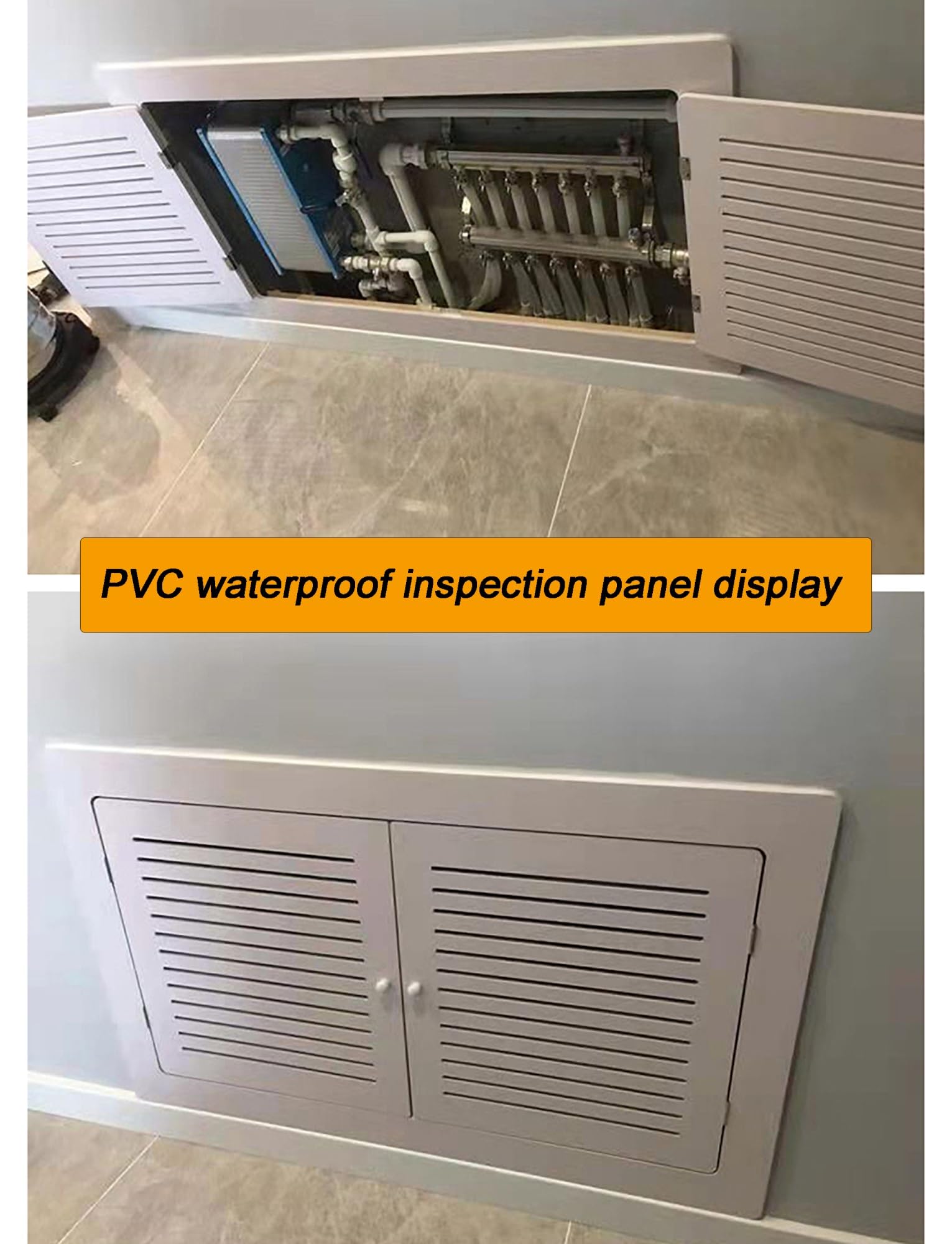 Unterputz-Revisionsplatte aus PVC for Sanitär- und Elektroinstallation – versenkte Reparaturabdeckung for Trockenbauwände, for Wände in Häusern, Hotels und Büros(50x50cm/19.7x19.7in)