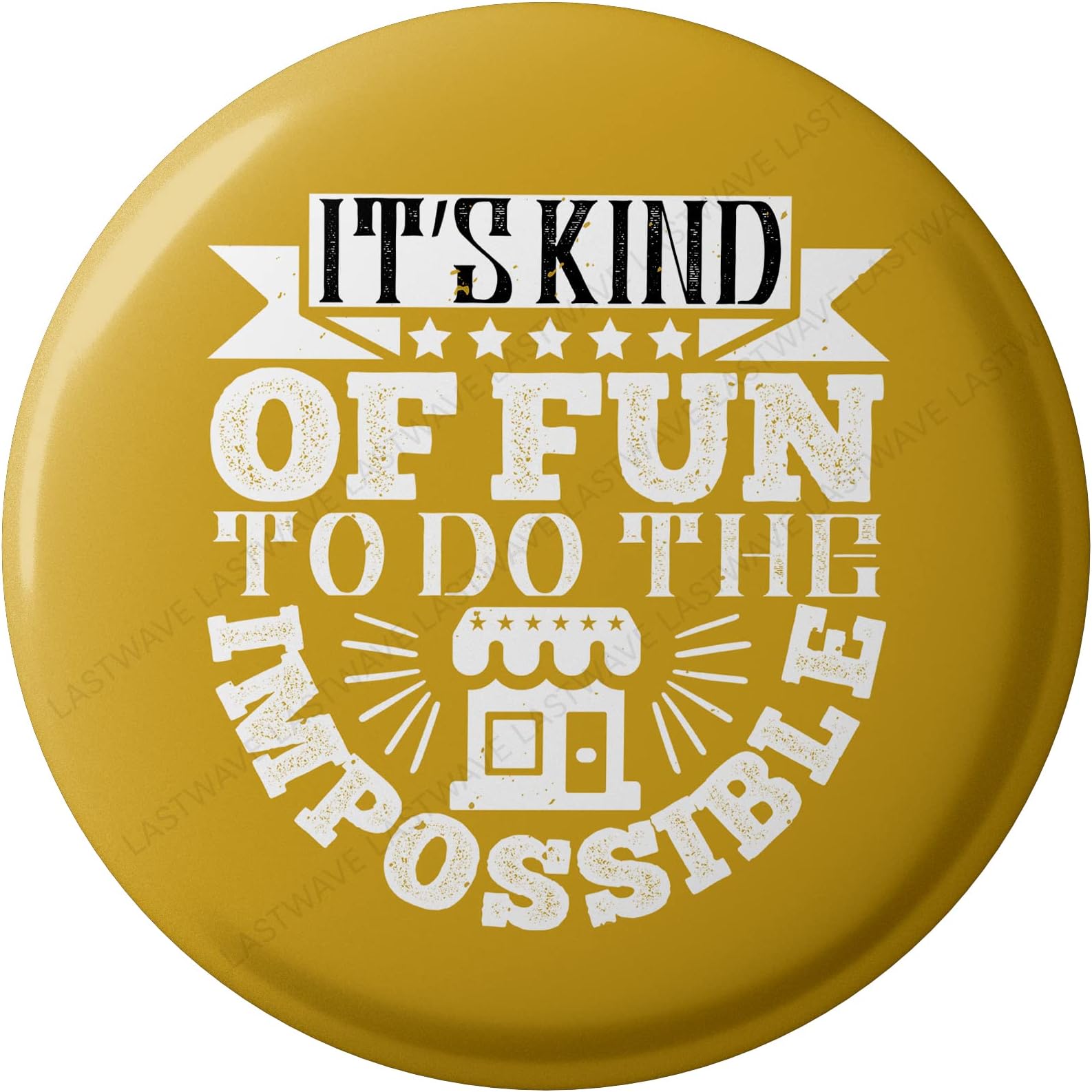 Lastwave Architect Badge Collection, It’s kind of fun to do the impossible, Graphic Printed Pin Back Badge for Architect | Gift for architect friend, husband, wife, students