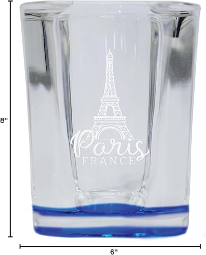 Miniatura 5 de R and R Imports Paris France Souvenir - Vaso de chupito grabado de 2.5 onzas, paquete de 2 unidades