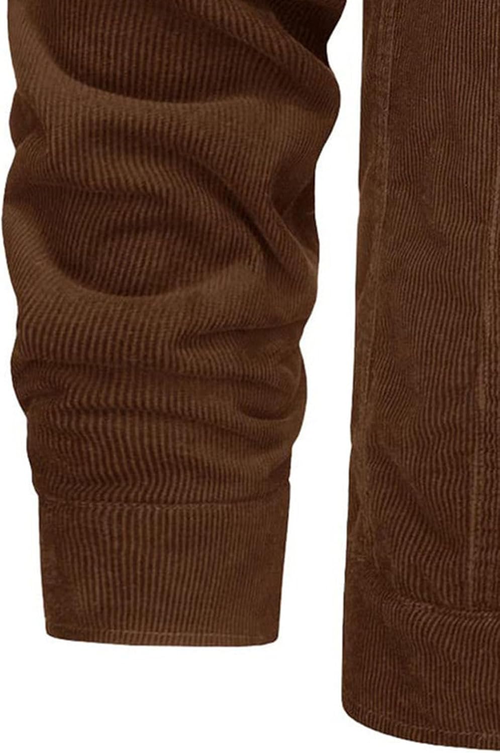 DGKaxiyaHM Men's Solid Color Button Lined Jackets Thick Plus Loose Velvet Coats Corduroy Flannel Casual Outerwear (Coffee,X-Large)