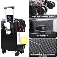 Amazon.com | YANQIAO Carry-on Luggage with Cup Holder & USB
