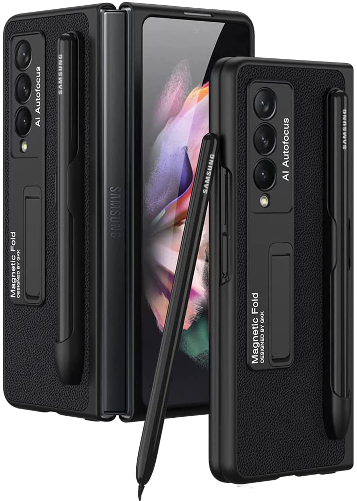 galaxy z fold 3用 flip cover with pen