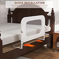 Vista 5 de Baranda de cama para niños pequeños, protector de baranda de cama de bebé para niños, barandas de cama para niños pequeños con ajuste de anclaje