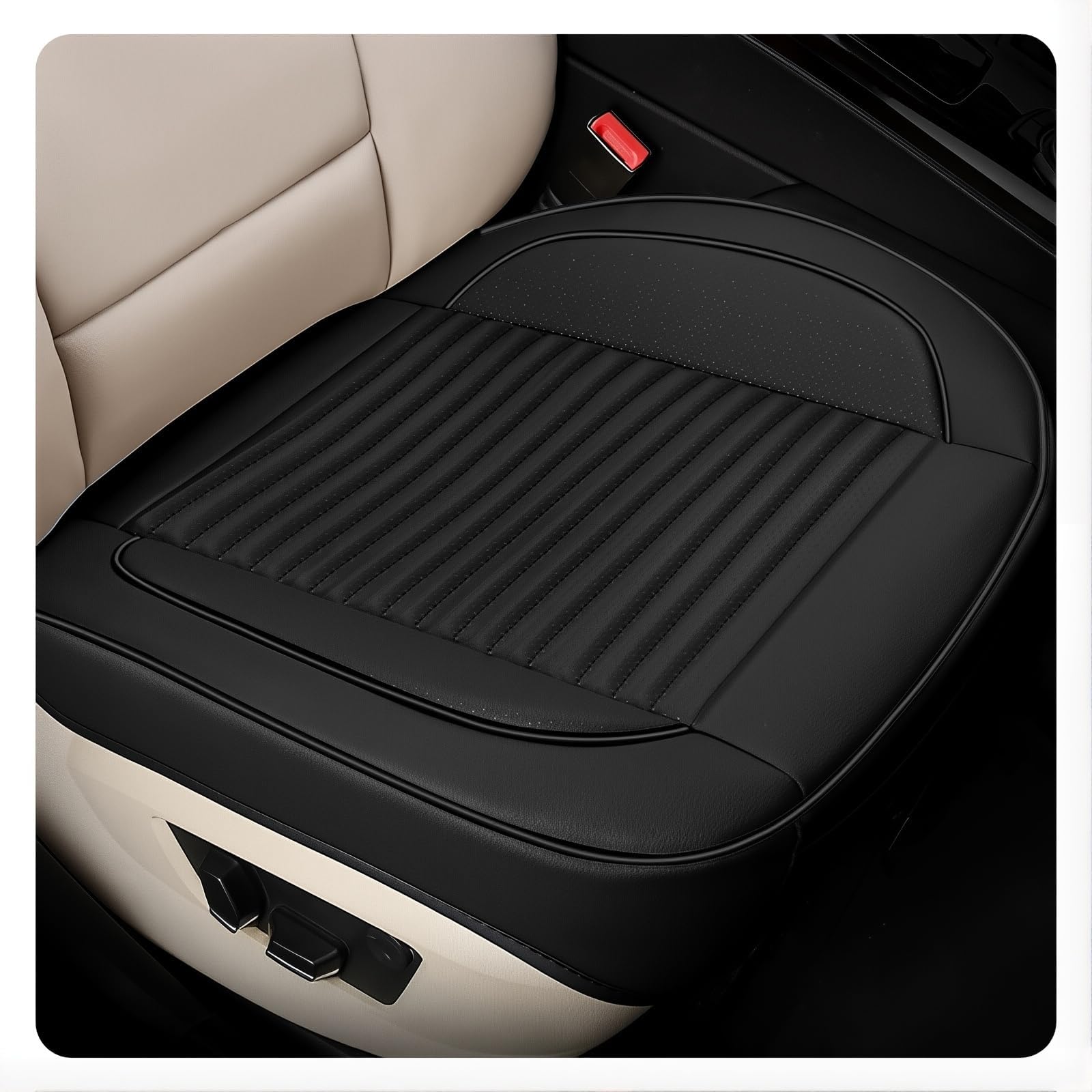 Coussin de siège auto en cuir perforé de luxe pour VW T-Roc R-Line