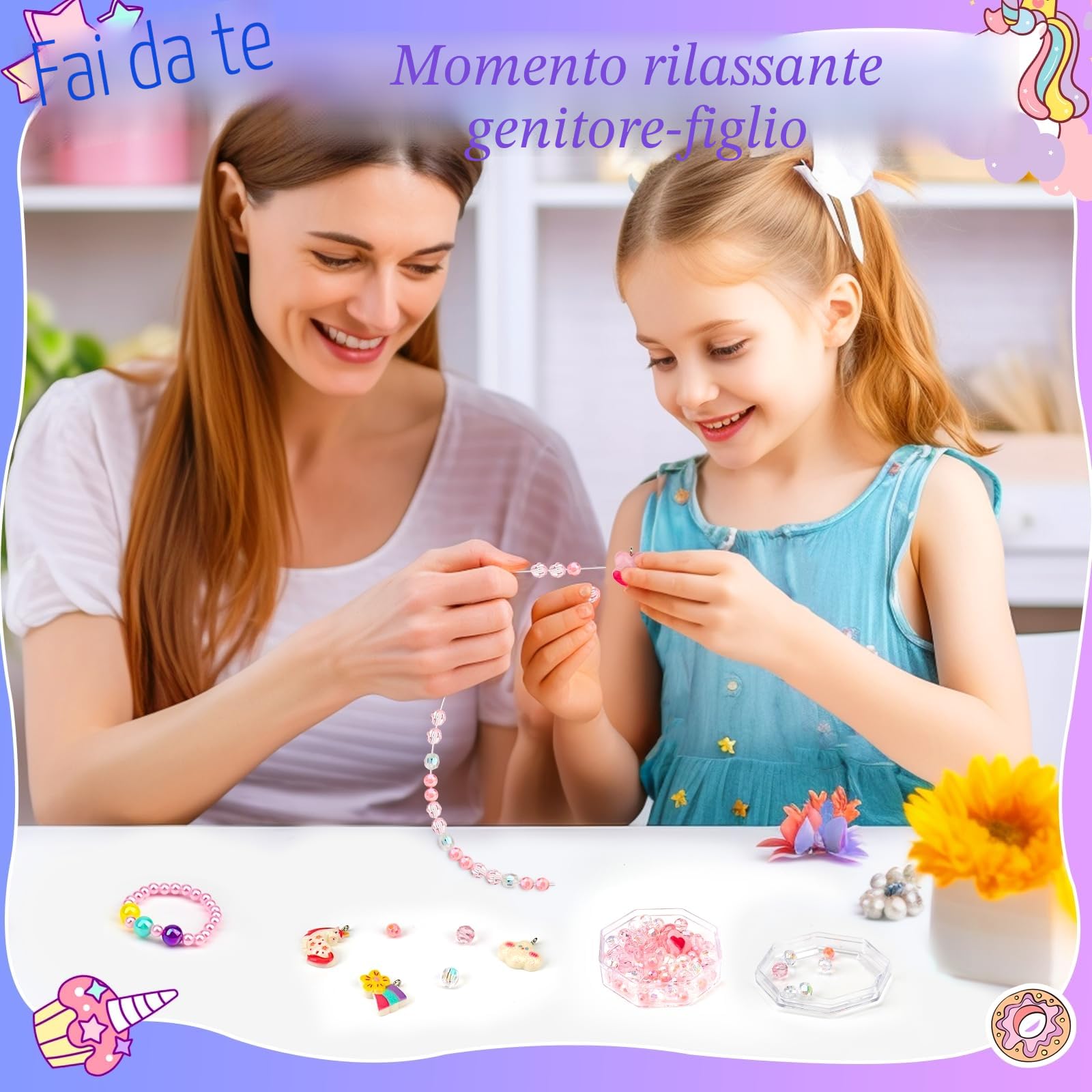 Calendario Avvento Bambina 2025 Calendario Avvento Bambini 24 Giorni Natale Conto Alla Rovescia Giochini per Calendario avvento Gioielli per Capelli Collana DIY 3-12 anni Regalo Natale Ragazza