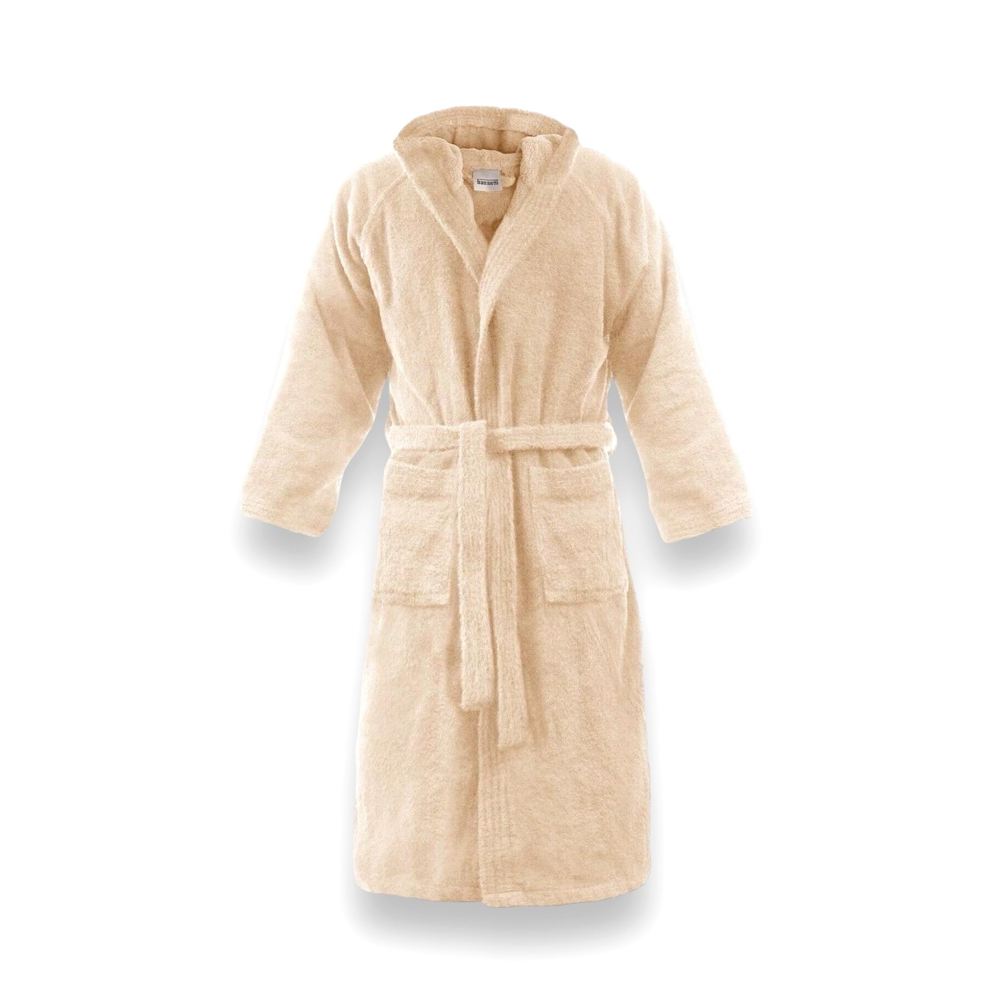 Bassetti Accappatoio Donna Uomo in Spugna, Accappatoio Adulti Uomo Donna con Cappuccio 100% Puro Cotone, Accappatoio Adulti