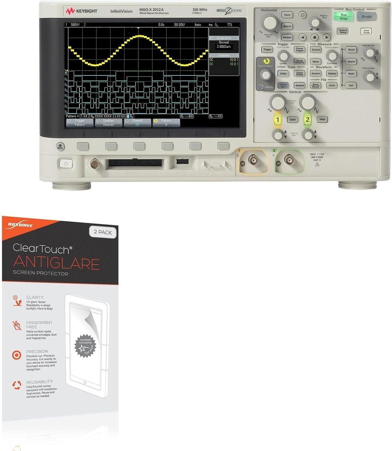BoxWave Screen Protector Compatible with Keysight MSOX2012A - ClearTouch Anti-Glare (2-Pack), Anti-Fingerprint Matte Film Skin
