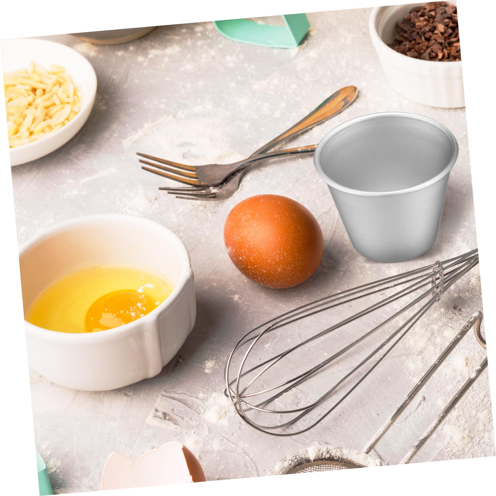 Ciieeo Lot De 3 Moules À Muffins En Métal Caissettes À Muffins Moules À Gâteaux Pudding Faciles À Nettoyer Polyvalents Pour Débutants 8 Pièces X 3