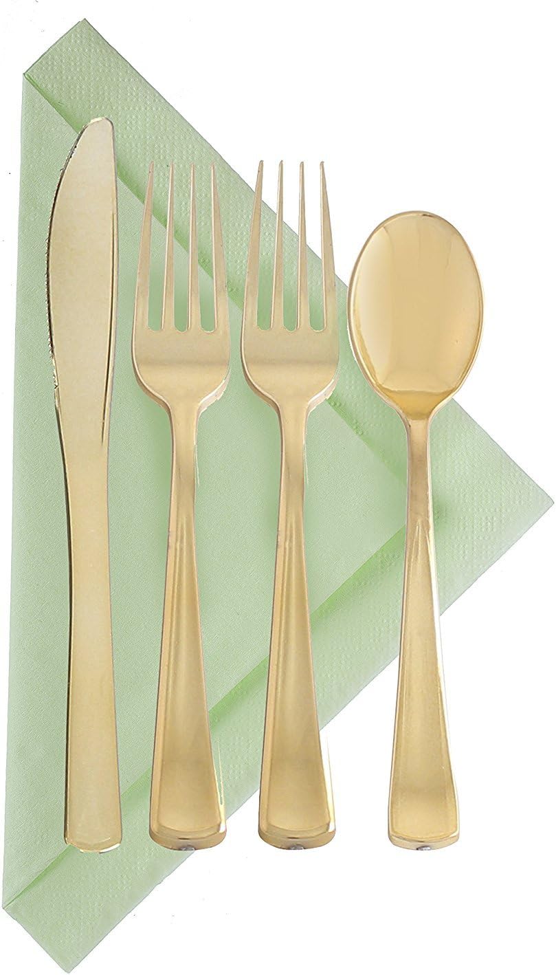 🔥 Hot Deals Party Bargains Disposable Plastic Silverware Flatware Forks | Durable & Elegant Stylish Polished Gold Cutlery | Pack of 120 Exclusive Special Party Bargains Disposable Plastic Silverware Flatware Forks | Durable & Elegant Stylish Polished Gold Cutlery | Pack of 120