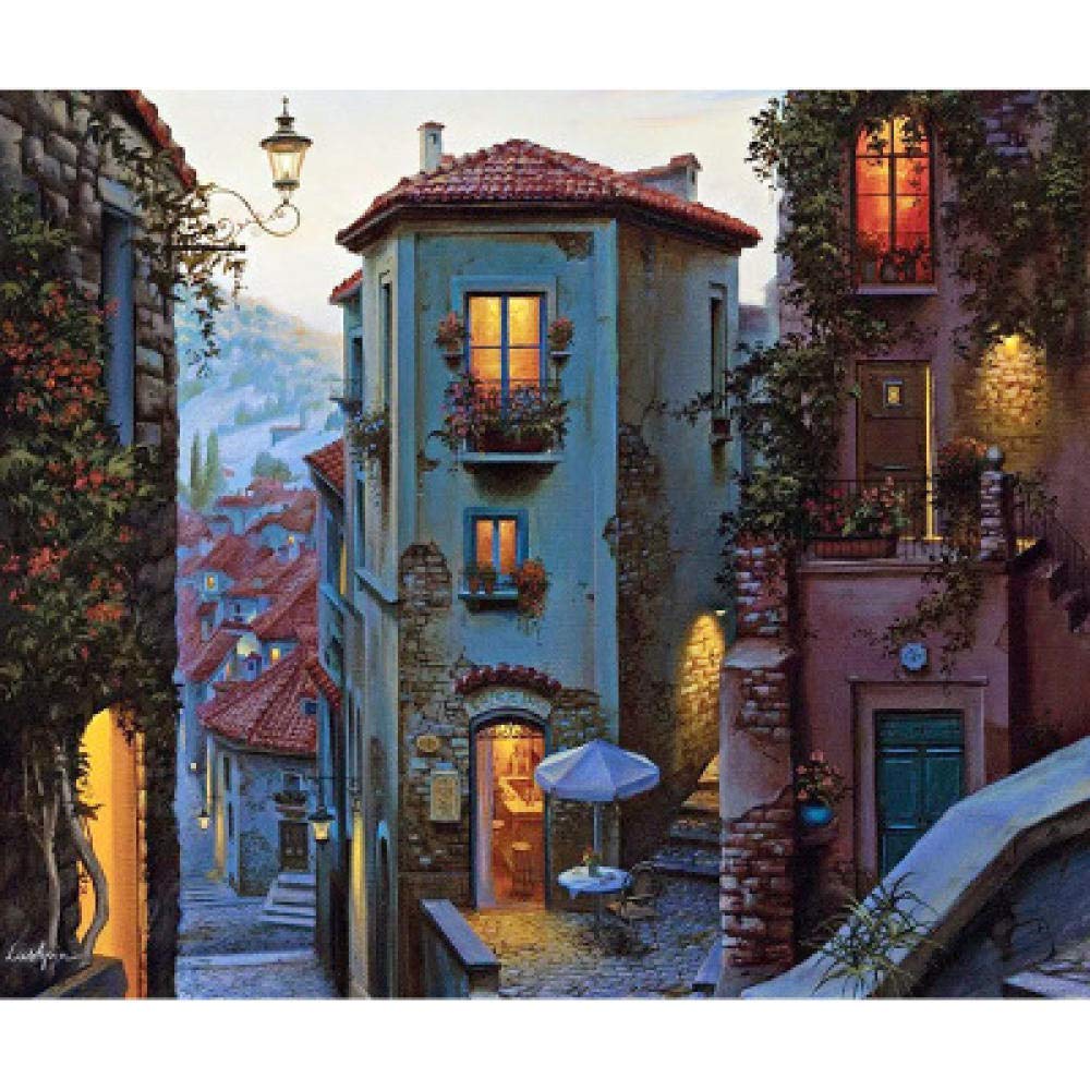 Peinture diamant 5D ville rétro broderie point de croix carrés 50x60cm