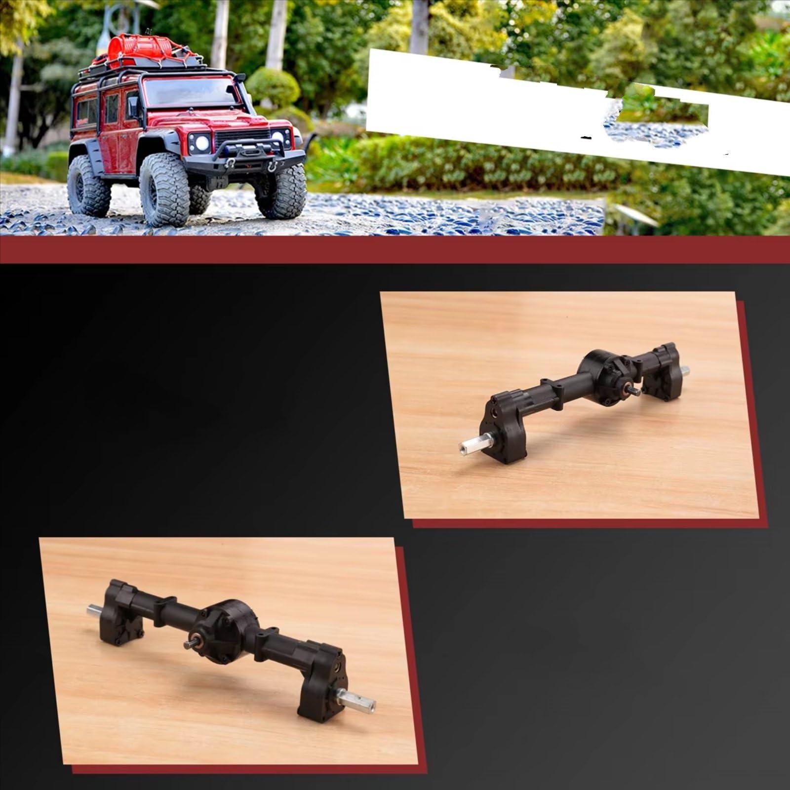 Compatible con WPL C14 C24 C24-1 C34 C44 B14 B24 1/16 RC Car Upgrade Parts Modification Repuesto 2 Piezas Eje De Portal Delantero Y Trasero Piezas