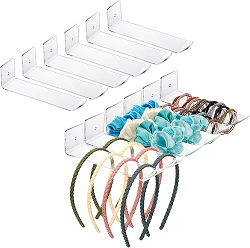 Eaasty 12 piezas de soporte acrílico para la diadema para colgar en la pared organizador de diadema transparente para colgar en la cabeza