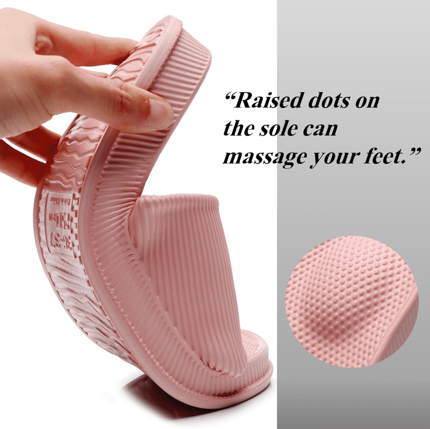 Crazy Lady Cloud Slippers for Women and Men Indoor & Outdoor Pillow Slippers Non Slip Quick Drying Shower Slides Bathroom Sandals Light Weight EVA Platform Environmental Friendly Casual Shoes - Image 5