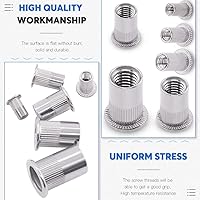 Vista 4 de Glarks - Juego de 180 piezas de acero inoxidable 304, cabeza plana, roscada, remache, inserto, tuerca, kit surtido M3 M4 M5 M6 M8 M10