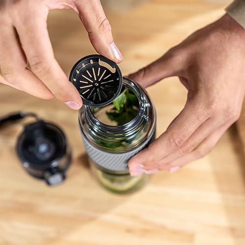 Miniatura 3 de ZWILLING Botella de agua Tritan, 24 onzas, gris